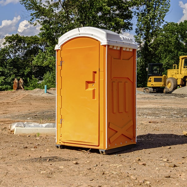 how often are the porta potties cleaned and serviced during a rental period in Suffern